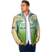 Custom Cook Islands Rugby League Padded Jacket Tatau Tribal Motifs-Light Green Color - Polynesian Pride