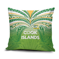 Cook Islands Rugby League Pillow Cover Tatau Tribal Motifs-Light Green Color - Polynesian Pride