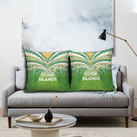 Cook Islands Rugby League Pillow Cover Tatau Tribal Motifs-Light Green Color - Polynesian Pride