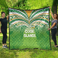 Cook Islands Rugby League Quilt Tatau Tribal Motifs-Light Green Color - Polynesian Pride