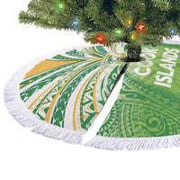 Cook Islands Rugby League Tree Skirt Tatau Tribal Motifs-Light Green Color - Polynesian Pride