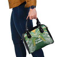 Cook Islands Rugby League Shoulder Handbag Tatau Tribal Motifs-Dark Green Color - Polynesian Pride