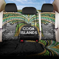 Cook Islands Rugby League Back Car Seat Cover Tatau Tribal Motifs-Black Color - Polynesian Pride