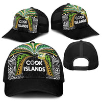Cook Islands Rugby League Baseball Net Cap Tatau Tribal Motifs-Black Color - Polynesian Pride