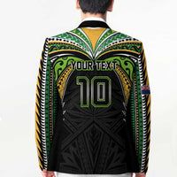 Custom Cook Islands Rugby League Blazer Tatau Tribal Motifs-Black Color - Polynesian Pride