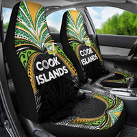 Cook Islands Rugby League Car Seat Cover Tatau Tribal Motifs-Black Color - Polynesian Pride