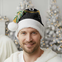 Cook Islands Rugby League Christmas Santa Hat Tatau Tribal Motifs-Black Color - Polynesian Pride