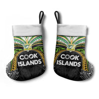 Cook Islands Rugby League Christmas Stocking Tatau Tribal Motifs-Black Color - Polynesian Pride