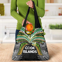 Cook Islands Rugby League Grocery Bag Tatau Tribal Motifs-Black Color - Polynesian Pride