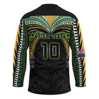 Custom Cook Islands Rugby League Hockey Jersey Tatau Tribal Motifs-Black Color LT03 - Polynesian Pride