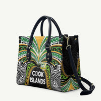 Cook Islands Rugby League Leather Bag Tatau Tribal Motifs-Black Color - Polynesian Pride
