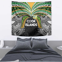Cook Islands Rugby League Tapestry Tatau Tribal Motifs-Black Color - Polynesian Pride