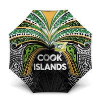 Cook Islands Rugby League Umbrella Tatau Tribal Motifs-Black Color - Polynesian Pride