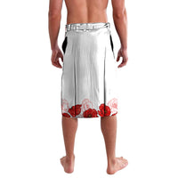 Tokelau ANZAC Day Lavalava Lest We Forget Red Poppy Flowers and Soldier LT03 - Polynesian Pride