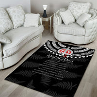 New Zealand ANZAC Day Area Rug Lest We Forget Haka Dance Respect LT03 - Polynesian Pride
