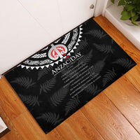 New Zealand ANZAC Day Rubber Doormat Lest We Forget Haka Dance Respect LT03 Black - Polynesian Pride