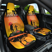 New Zealand and Australia ANZAC Day Car Seat Cover Gallipoli Lest We Forget LT03 One Size Yellow - Polynesian Pride