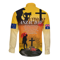 New Zealand and Australia ANZAC Day Long Sleeve Button Shirt Gallipoli Lest We Forget LT03 - Polynesian Pride
