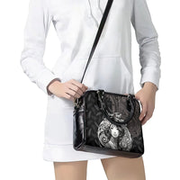 Custom New Zealand Women's Day Shoulder Handbag Maori Tribal Girl and Silver Fern Pattern