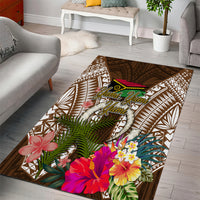 Vanuatu Selebretem 44th Indipendens Dei Area Rug Yumi Pig Tusk and Namele Fern