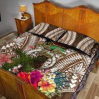 Vanuatu Selebretem 44th Indipendens Dei Quilt Bed Set Yumi Pig Tusk and Namele Fern
