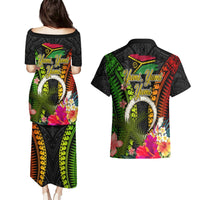 Vanuatu Independence Day Couples Matching Puletasi and Hawaiian Shirt Tugeta Yumi Selebretem Indipendens Dei LT03 - Polynesian Pride