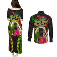 Vanuatu Independence Day Couples Matching Puletasi and Long Sleeve Button Shirt Tugeta Yumi Selebretem Indipendens Dei LT03 - Polynesian Pride