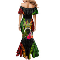 Vanuatu Independence Day Family Matching Mermaid Dress and Hawaiian Shirt Tugeta Yumi Selebretem Indipendens Dei LT03 - Polynesian Pride