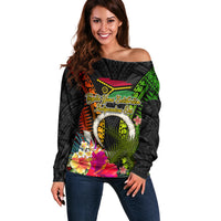 Vanuatu Independence Day Off Shoulder Sweater Tugeta Yumi Selebretem Indipendens Dei
