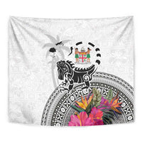 Fiji Iguana Tapestry Tapa Tribal Tattoo and Hibiscus