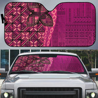 Samoan Pacific Tribal Flower Geometric Art Tattoos Auto Sun Shade Siapo Pattern Romantic Rose - Polynesian Pride