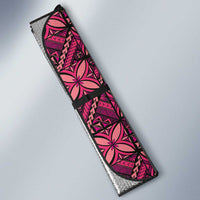 Samoan Pacific Tribal Flower Geometric Art Tattoos Auto Sun Shade Siapo Pattern Romantic Rose - Polynesian Pride