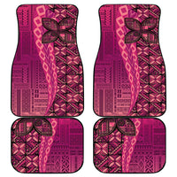 Samoan Pacific Tribal Flower Geometric Art Tattoos Car Mats Siapo Pattern Romantic Rose - Polynesian Pride