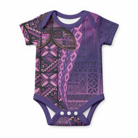 Samoan Pacific Tribal Flower Geometric Art Tattoos Baby Onesie