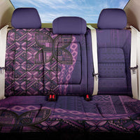Samoan Pacific Tribal Flower Geometric Art Tattoos Back Car Seat Cover Siapo Pattern Purple Haze - Polynesian Pride