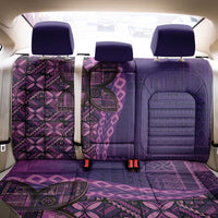 Samoan Pacific Tribal Flower Geometric Art Tattoos Back Car Seat Cover Siapo Pattern Purple Haze - Polynesian Pride