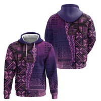 Samoan Pacific Tribal Flower Geometric Art Tattoos Hoodie Siapo Pattern Purple Haze - Polynesian Pride