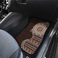 Fijian Masi Tribal Tattoos Art Pattern Car Mats Brown Color Half Style - Polynesian Pride