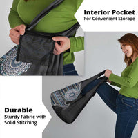 Fijian Masi Tribal Tattoos Art Pattern Grocery Bag Navy Color Half Style - Polynesian Pride