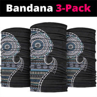 Fijian Masi Tribal Tattoos Art Pattern Neck Gaiter Navy Color Half Style LT03