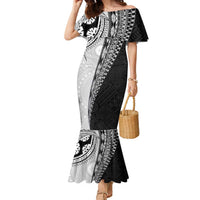 Fijian Masi Tattoos Family Matching Mermaid Dress and Hawaiian Shirt with Tapa Tribal Pattern - Polynesian Pride