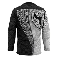 Fijian Masi Tattoos Hockey Jersey with Tapa Tribal Pattern - Polynesian Pride