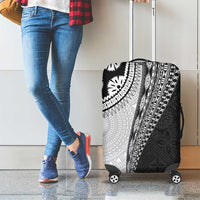 Fijian Masi Tattoos Luggage Cover with Tapa Tribal Pattern - Polynesian Pride