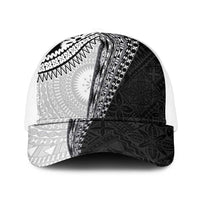 Fijian Masi Tattoos Mesh Trucker Cap with Tapa Tribal Pattern - Polynesian Pride