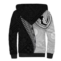 Fijian Masi Tattoos Sherpa Hoodie with Tapa Tribal Pattern - Polynesian Pride