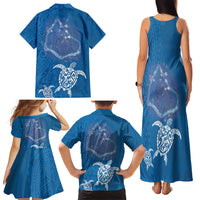 Cook Islands Manihiki Atoll Family Matching Tank Maxi Dress and Hawaiian Shirt Maori Turtle and Polynesian Pattern LT03 - Polynesian Pride