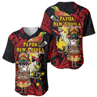 Papua New Guinea Christmas Baseball Jersey Funny Melanesian Santa with Bird-of-paradise Tribal Style LT03 - Polynesian Pride