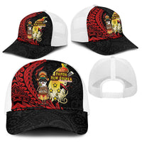 Papua New Guinea Christmas Baseball Net Cap Funny Melanesian Santa with Bird-of-paradise Tribal Style LT03 - Polynesian Pride