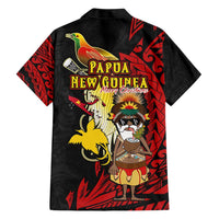 Papua New Guinea Christmas Hawaiian Shirt Funny Melanesian Santa with Bird-of-paradise Tribal Style - Polynesian Pride