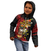 Papua New Guinea Christmas Kid Hoodie Funny Melanesian Santa with Bird-of-paradise Tribal Style - Polynesian Pride